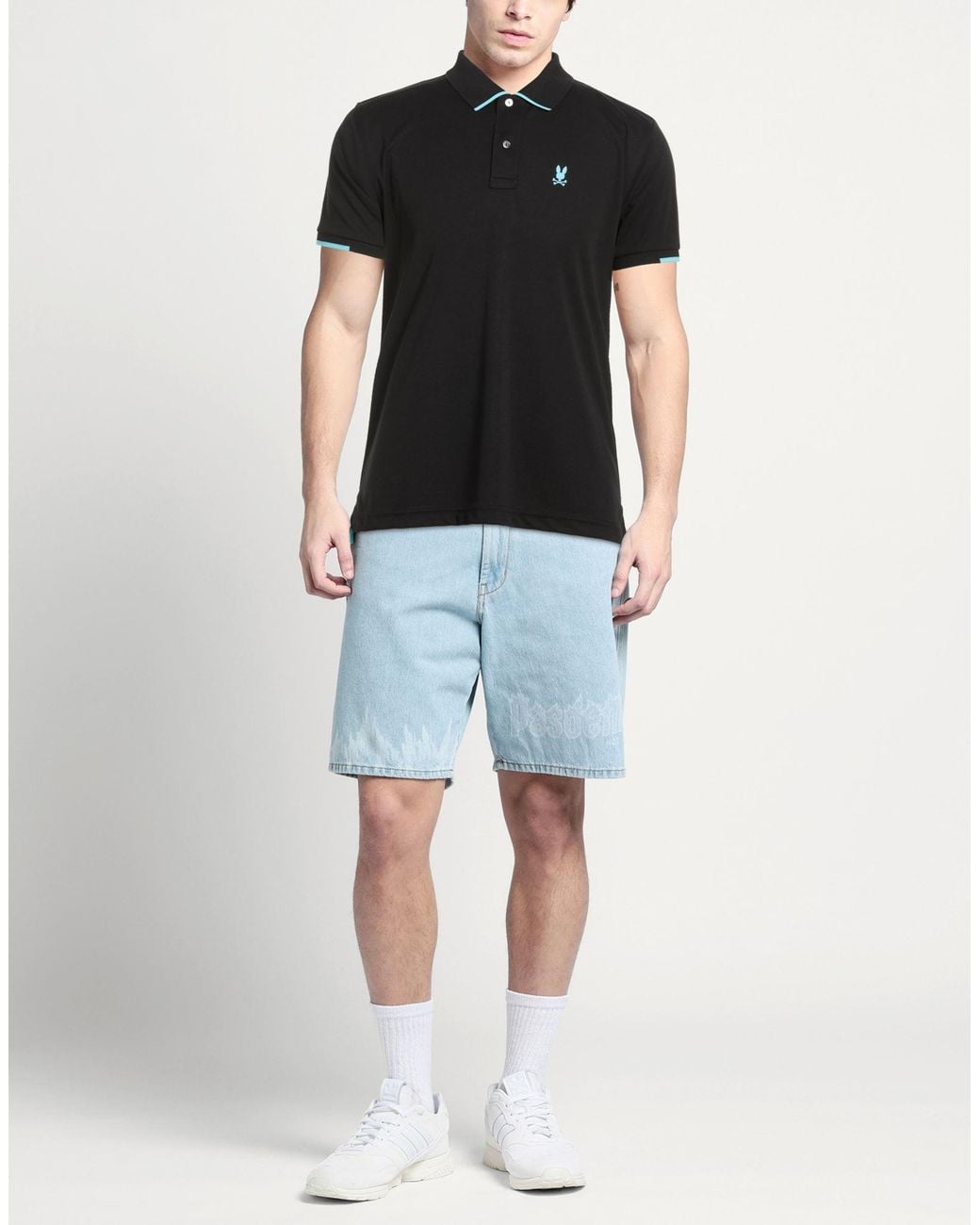 Psycho Bunny Black Polo Shirt Polyester for men