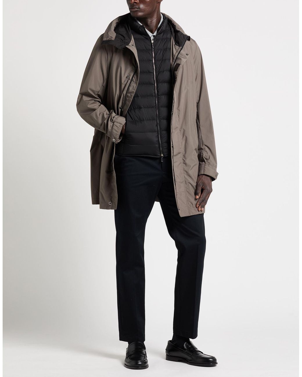 Moorer Brown Overcoat & Trench Coat for men
