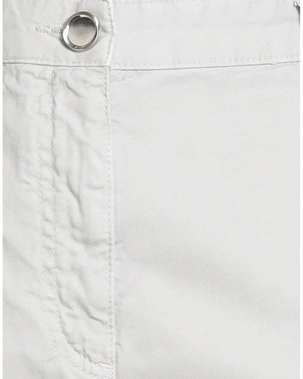 Pinko White Light Pants Cotton