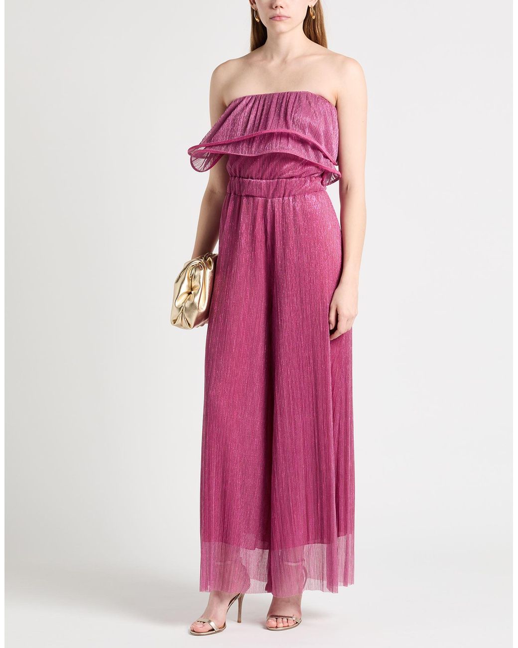Kaos Pink Jumpsuit Polyester, Metal
