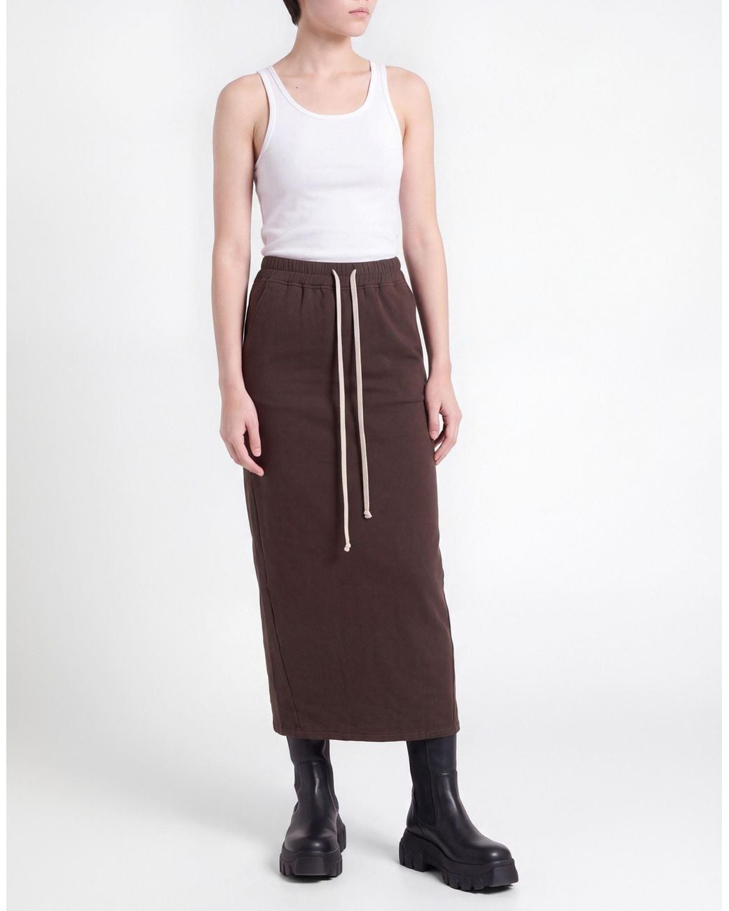 Rick Owens Brown Maxi Skirt