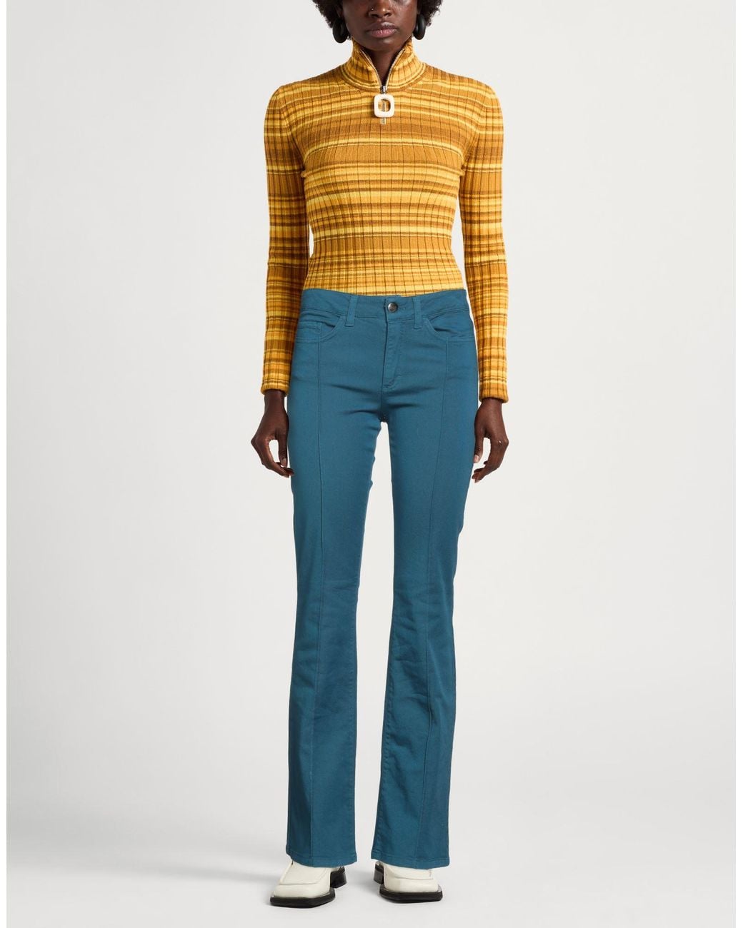 Jijil Blue Pants Cotton, Elastane