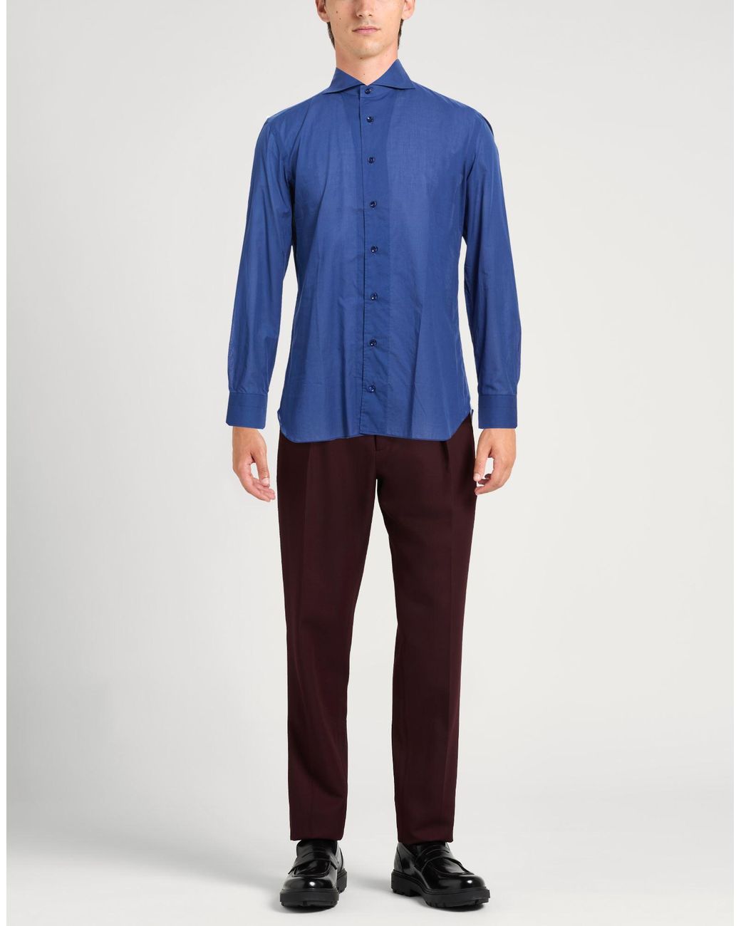 Truzzi Blue Shirt Cotton for men