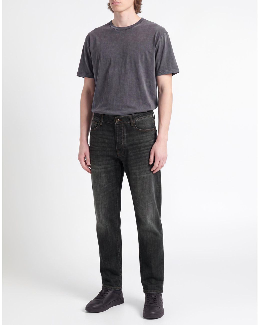 ARMANI EXCHANGE Gray Jeans Cotton, Polyester, Elastane for men