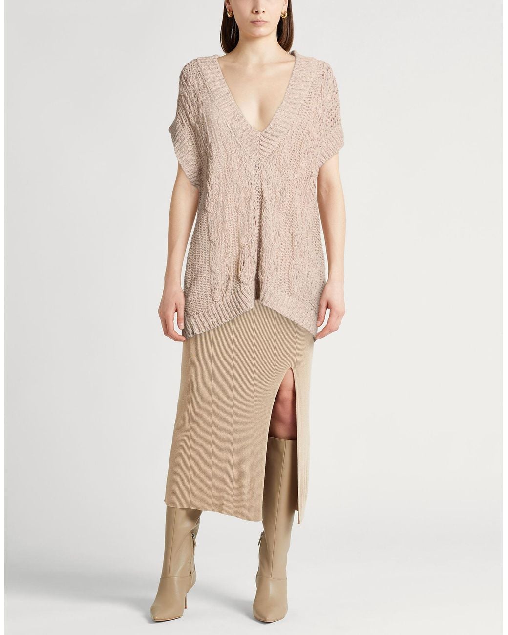 Daniele Fiesoli Natural Sand Sweater Linen, Cotton, Polyamide