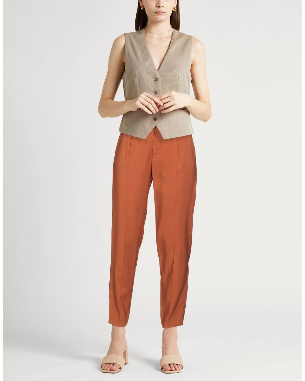 Liu Jo Orange Pants Viscose, Polyester