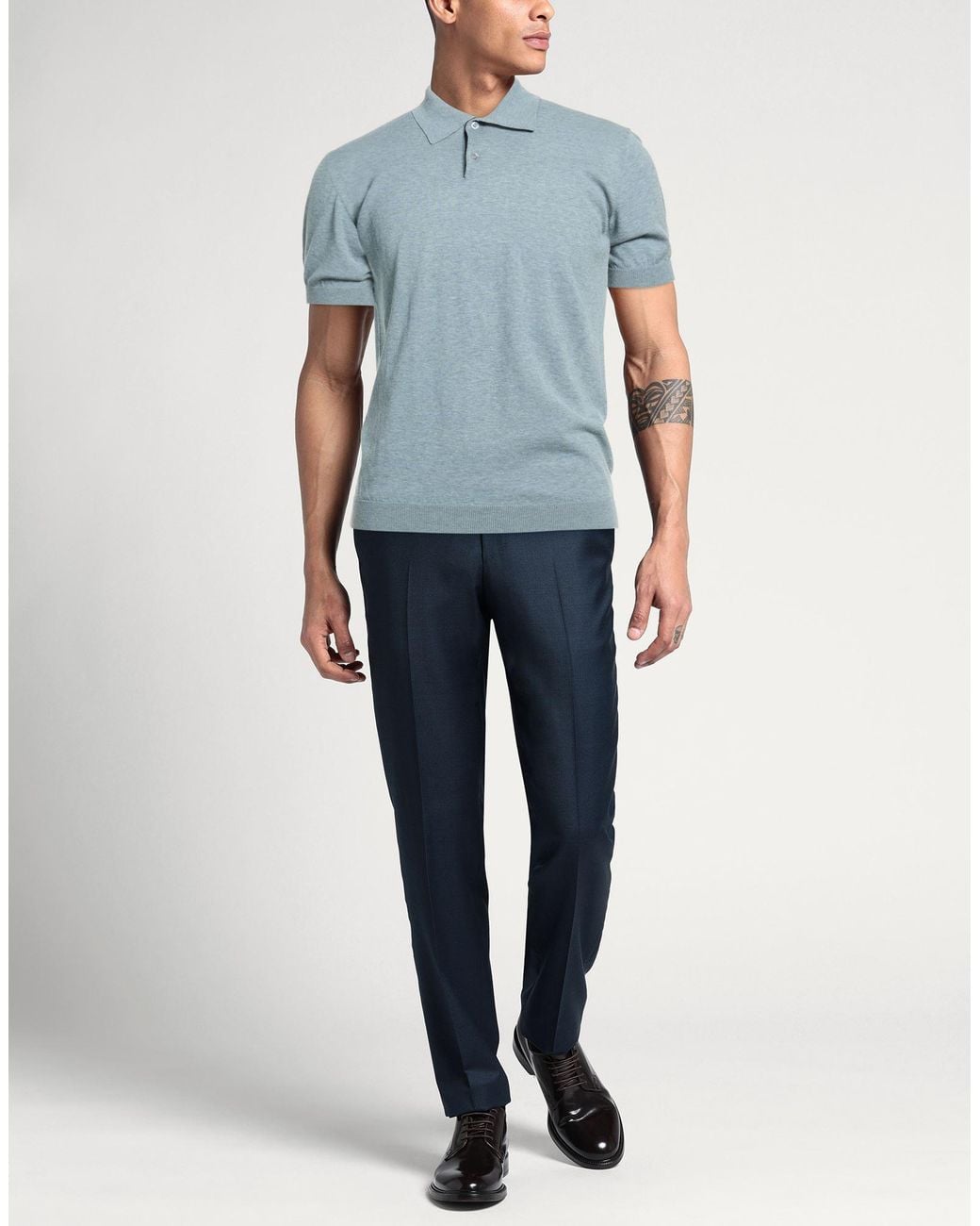 Polo Aragona de hombre de color Blue