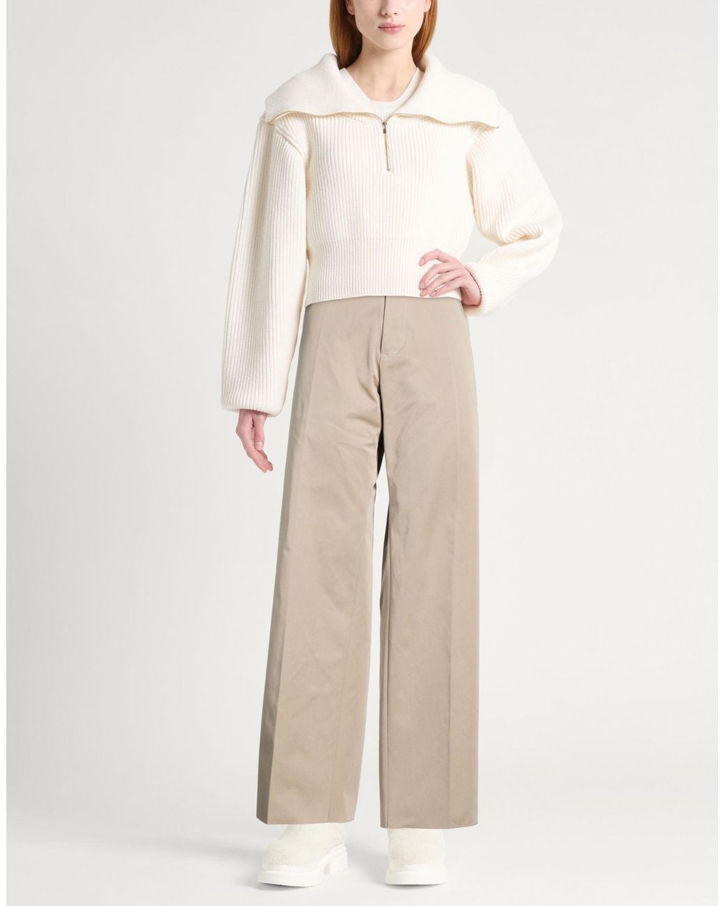 DSquared² Natural Khaki Pants Cotton, Polyamide
