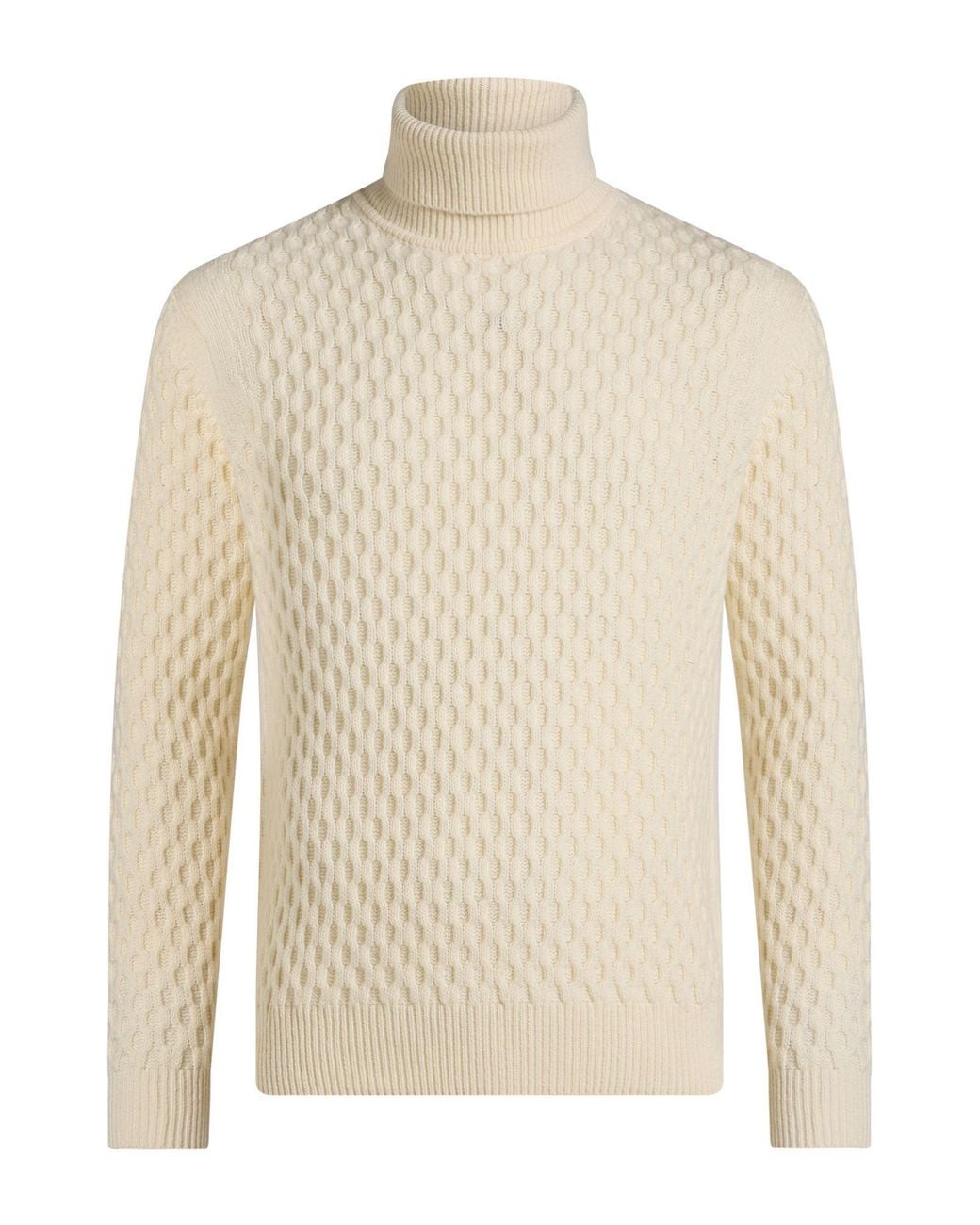 Jacob Cohen White Turtleneck Virgin Wool for men