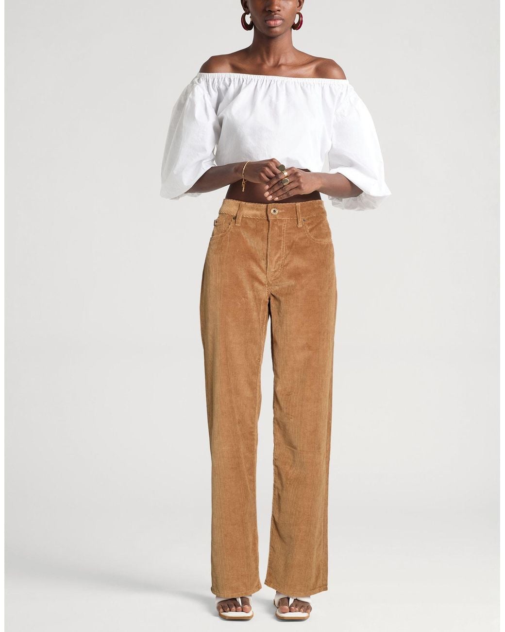 Jacob Cohen Brown Camel Pants Cotton