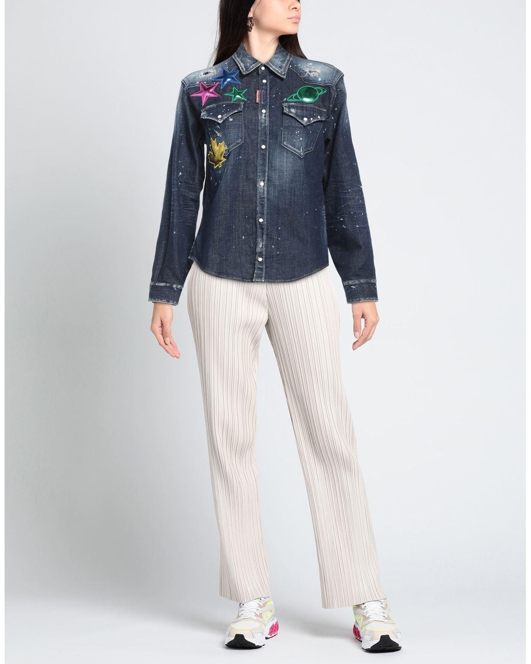 DSquared² Blue Denim Shirt Cotton, Elastane