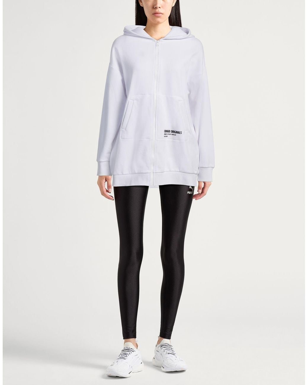 Colmar White Sweatshirt Cotton, Polyester