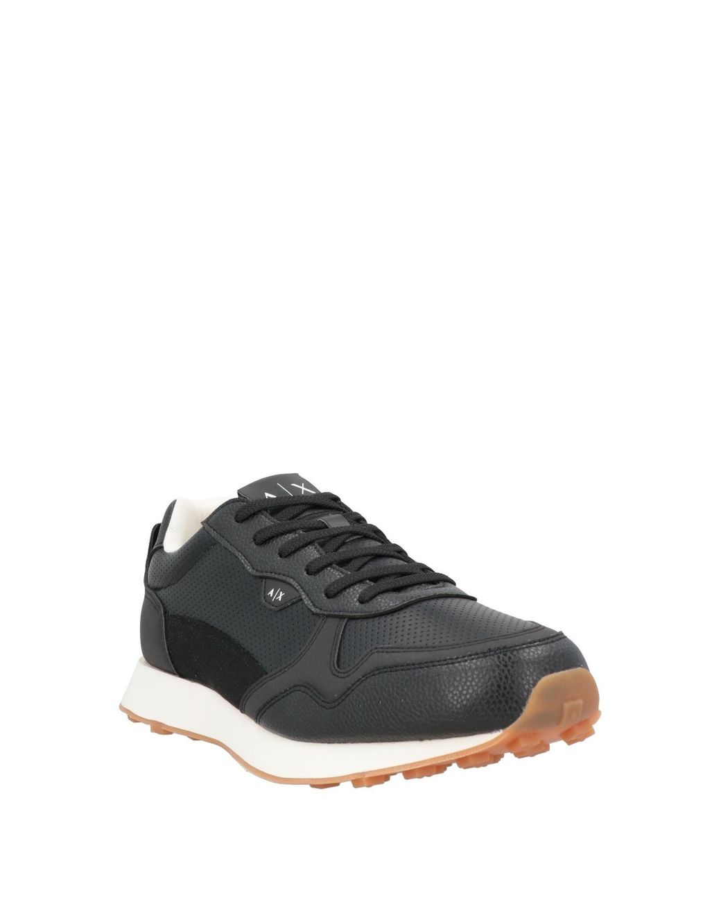 ARMANI EXCHANGE Black Sneakers Polyester, Polyurethane, Elastane for men