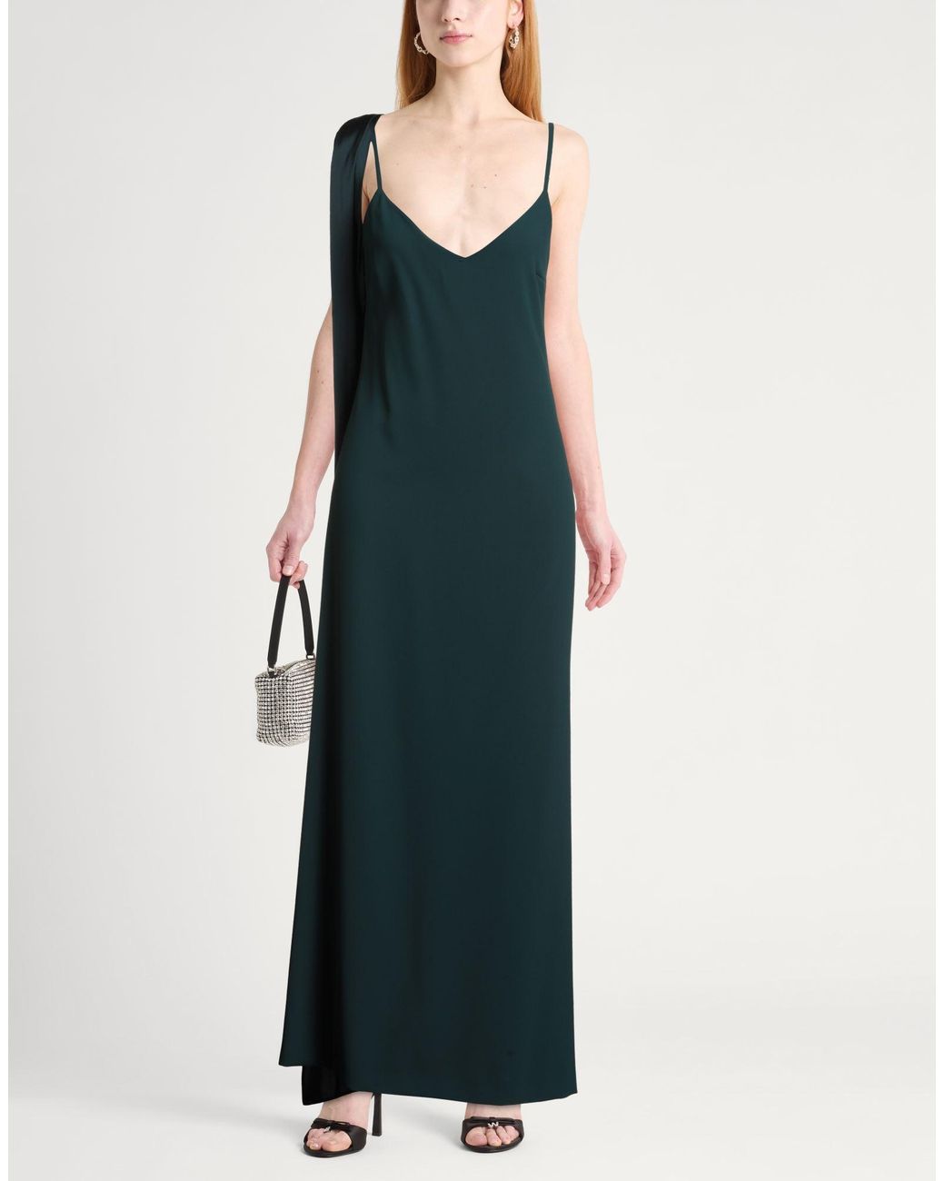 Iceberg Blue Maxi Dress Polyester, Viscose