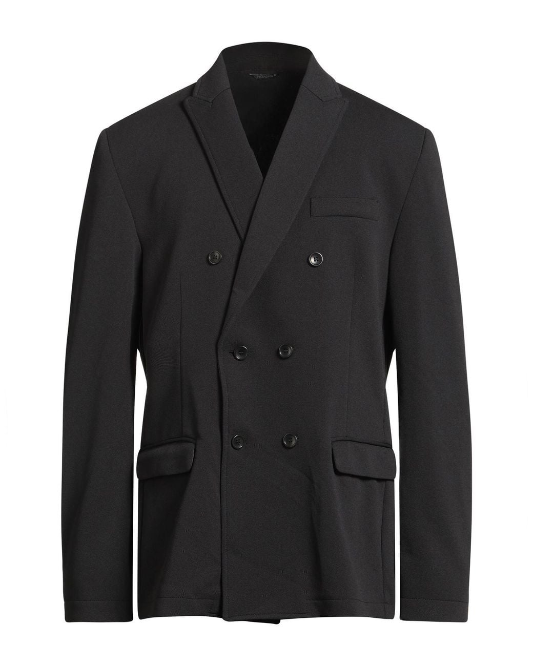 Daniele Alessandrini Black Midnight Blazer Polyester, Elastane for men