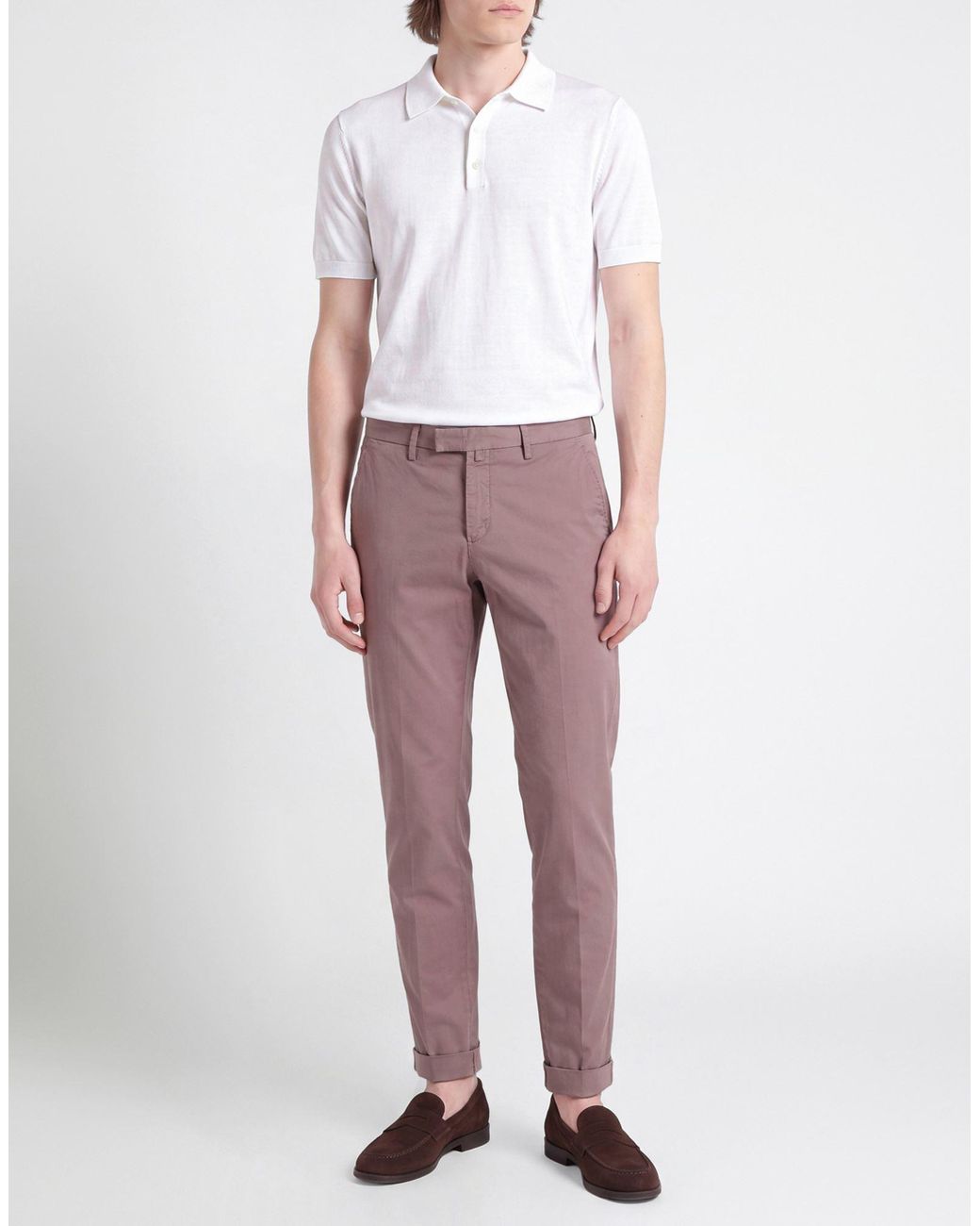 Briglia 1949 Purple Mauve Pants Cotton, Elastane for men