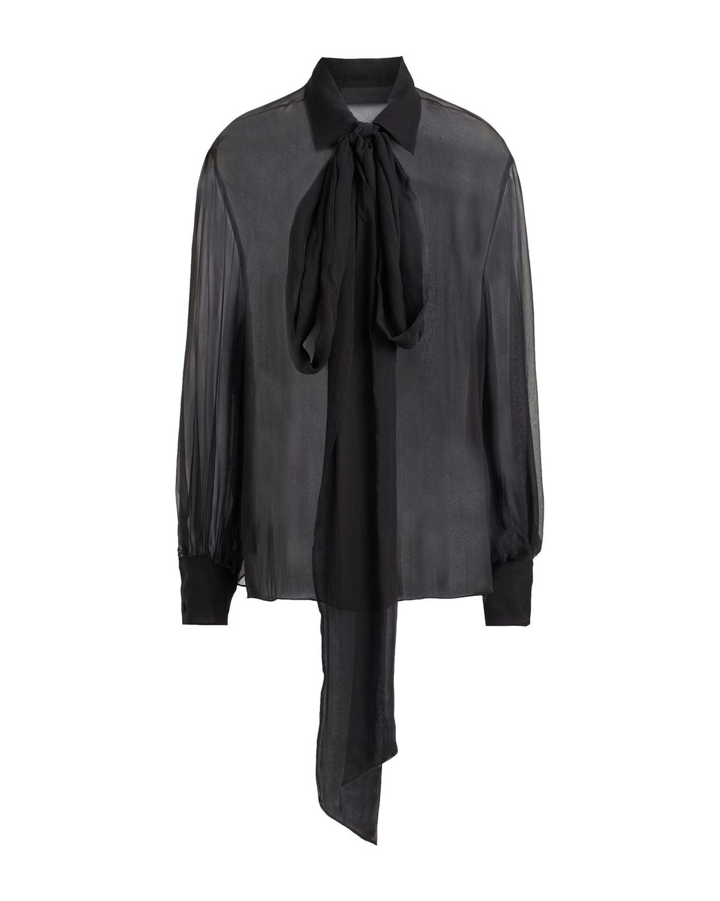 Valentino Garavani Black Le Noir Shirt Silk