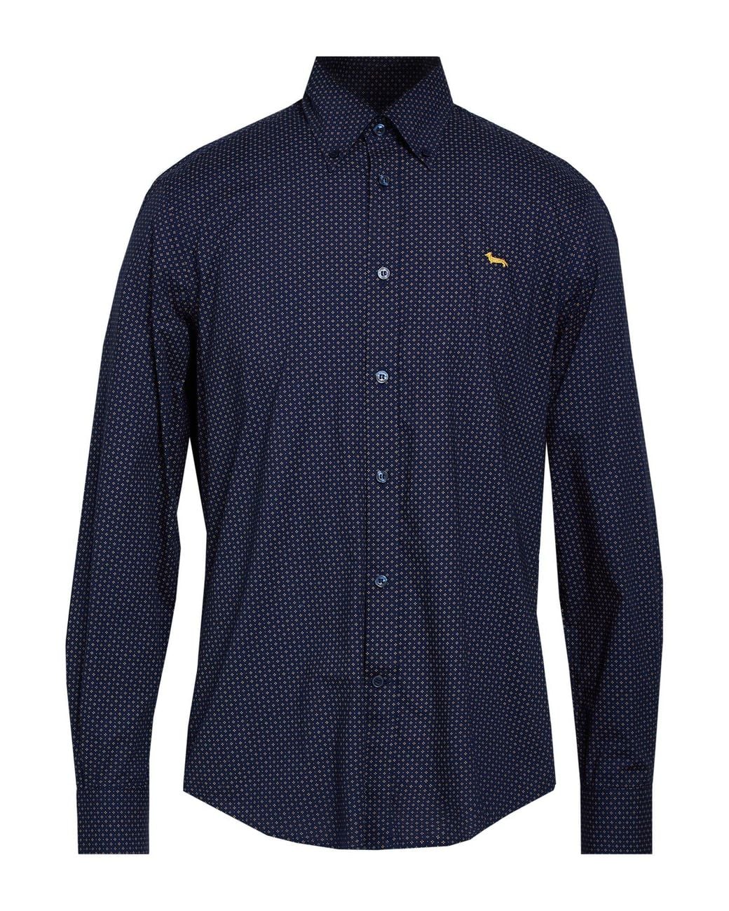 Harmont & Blaine Blue Midnight Shirt Cotton for men