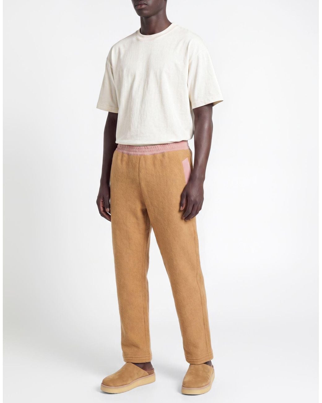RANRA Natural Sand Pants Virgin Wool for men