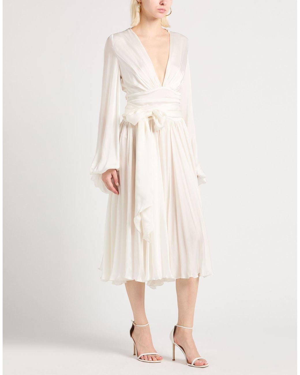 Alexandre Vauthier White Midi Dress