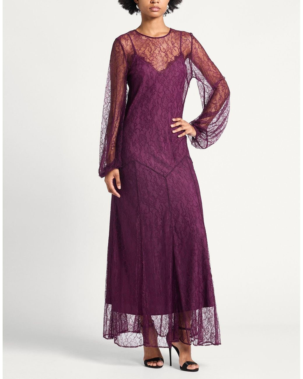 Twinset Purple Maxi Dress