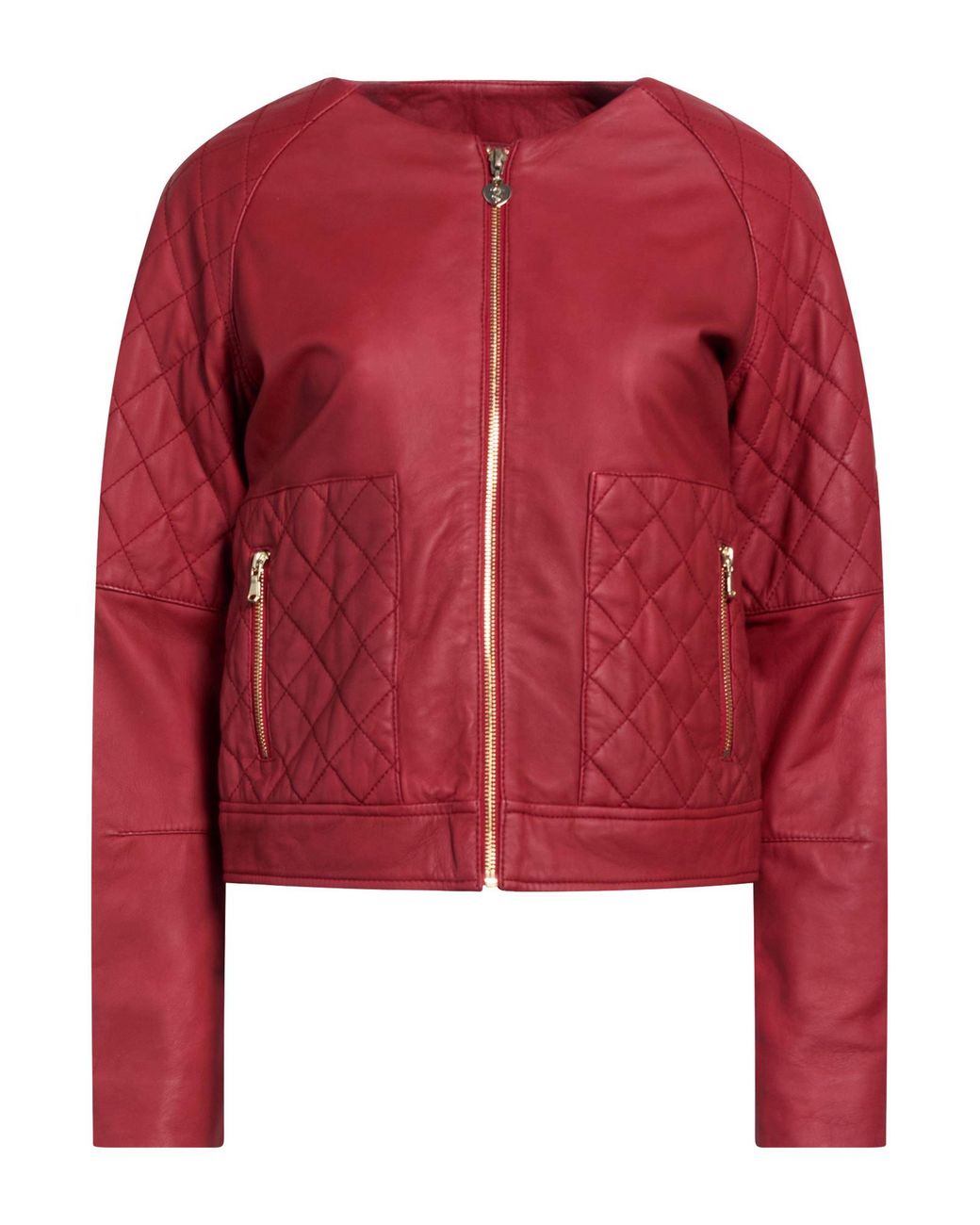 Twinset Red Brick Jacket Sheepskin
