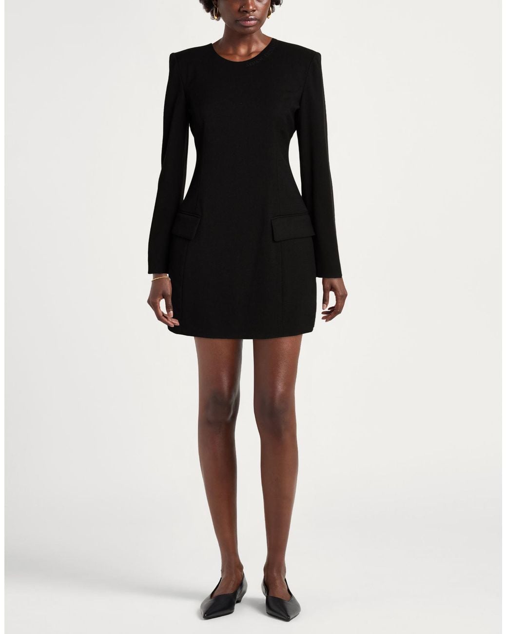 ARMANI EXCHANGE Black Mini Dress Polyester, Viscose, Wool, Elastane