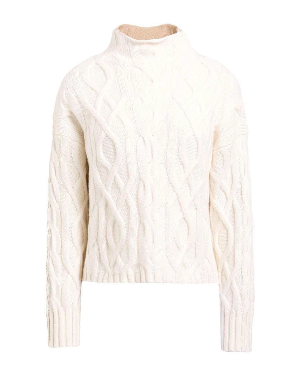 Alpha Studio White Turtlenecks
