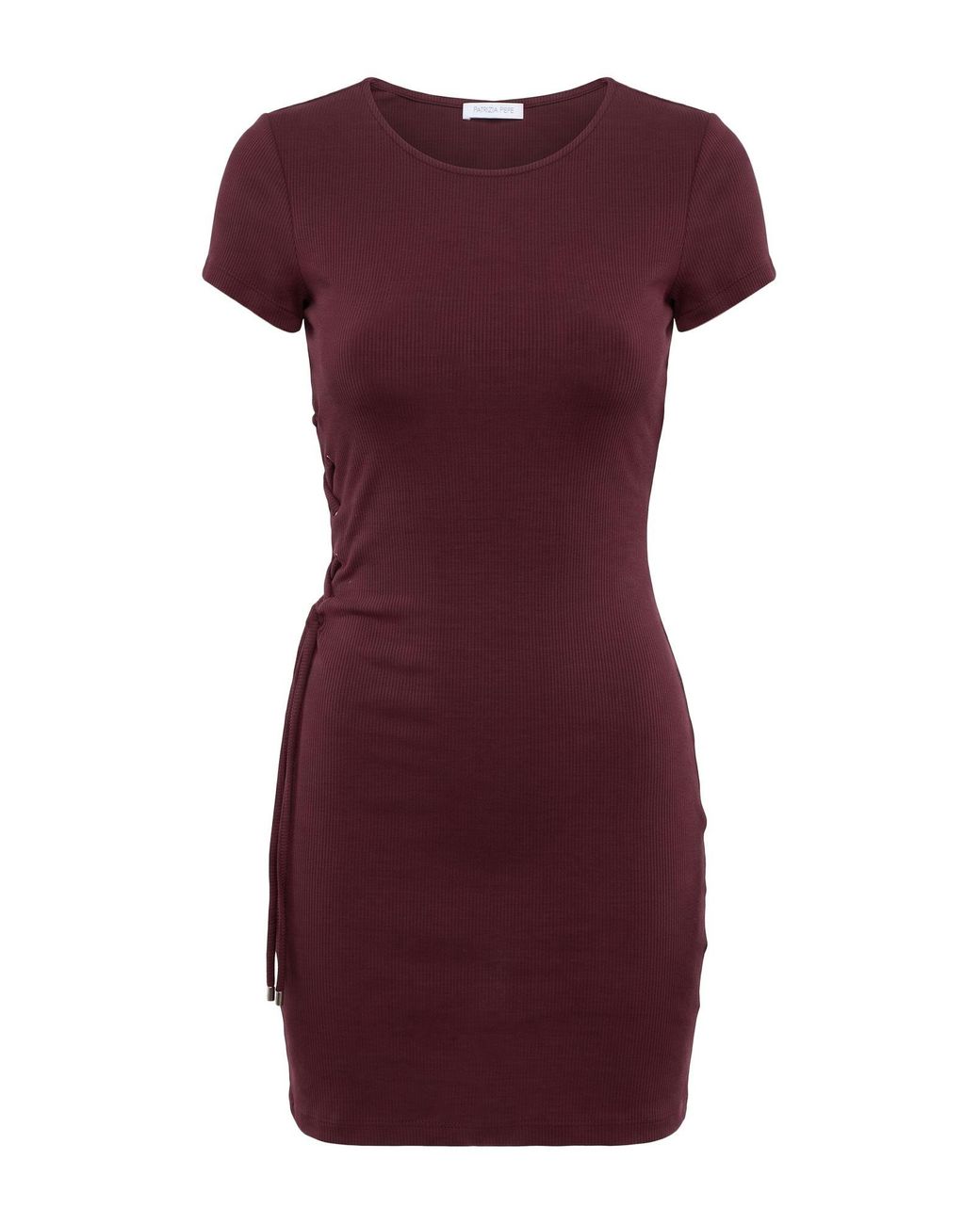 Patrizia Pepe Purple Burgundy Mini Dress Viscose, Elastane