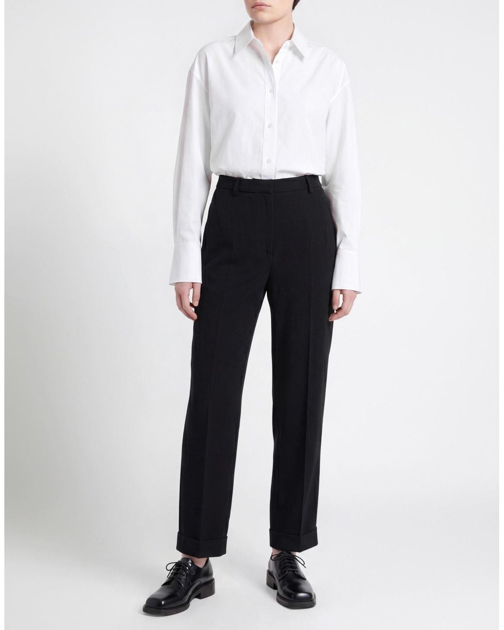 Giorgio Armani Black Pants Viscose, Elastane