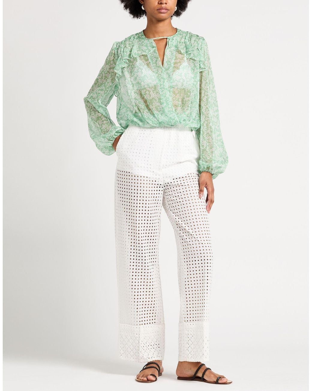 Jijil White Pants Cotton