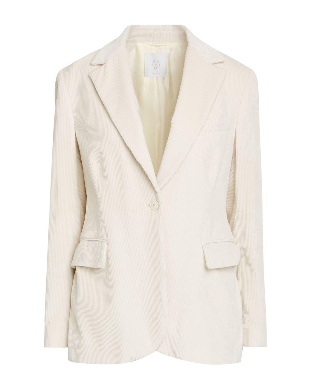 Eleventy Natural Ivory Blazer Cotton