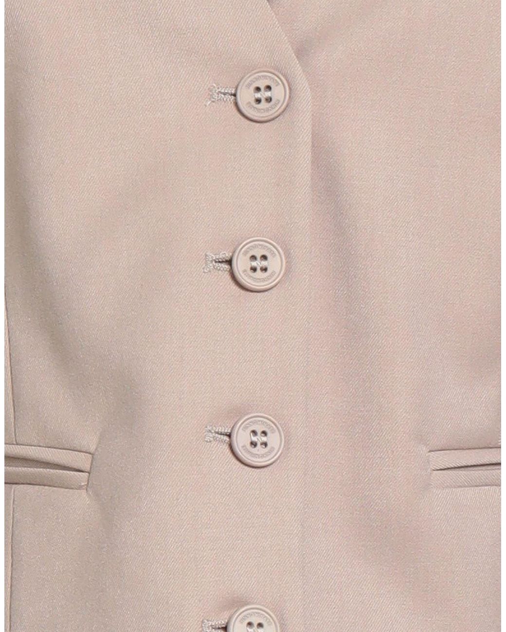 hinnominate Natural Tailored Vest Polyester, Viscose, Elastane