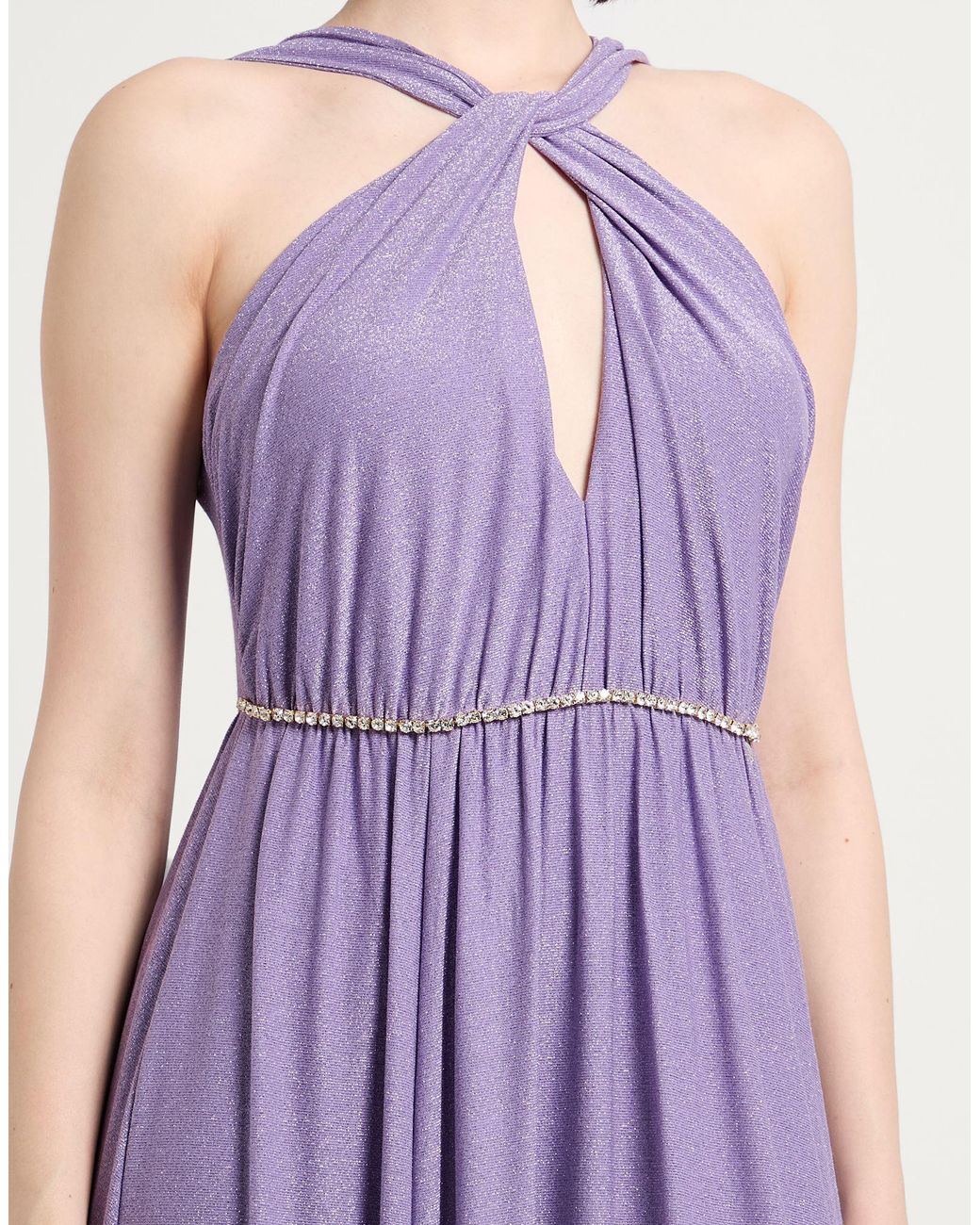 Liu Jo Purple Maxi Dress Viscose, Polyamide, Polyester, Elastane