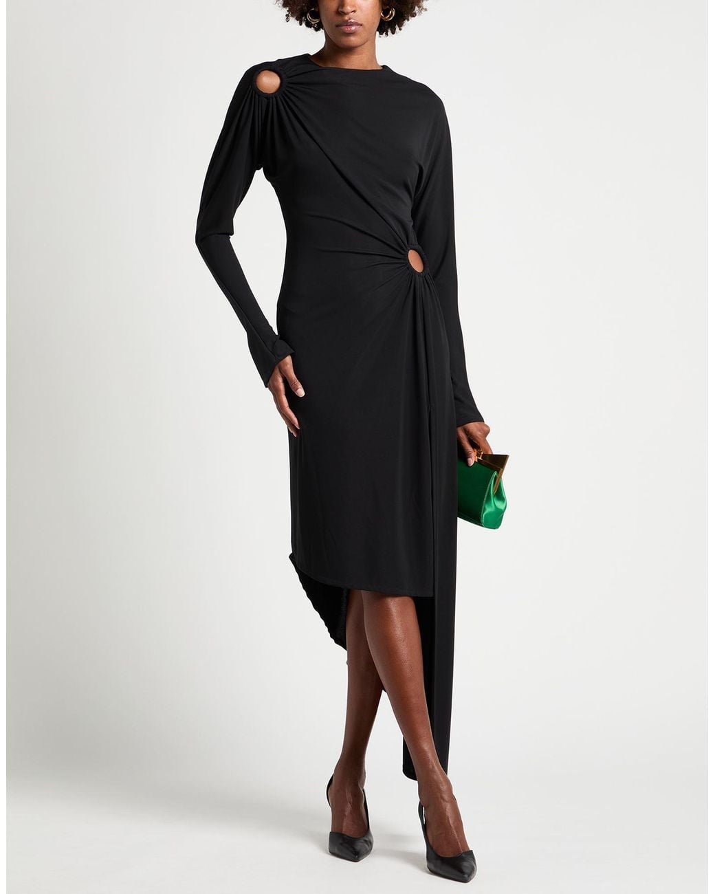 OVER/D Black Maxi Dress Polyester, Elastane