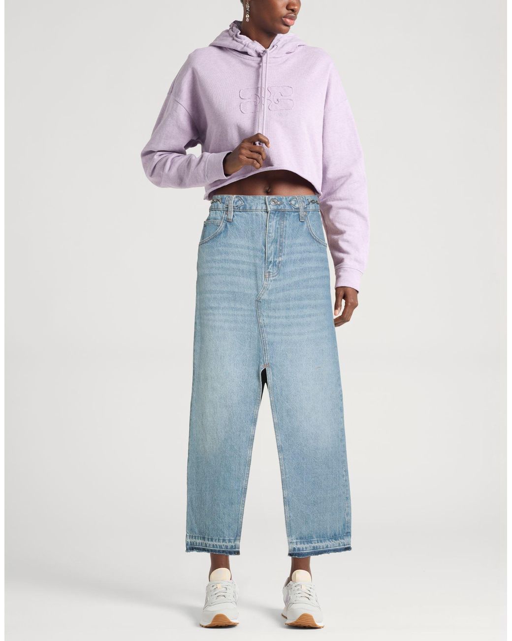 Maje Blue Denim Skirt