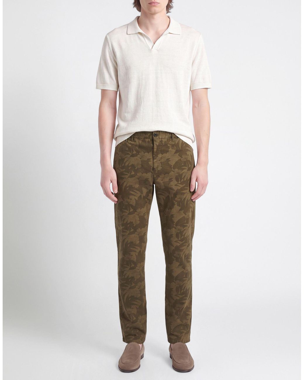 Incotex Natural Military Pants Cotton, Elastane for men