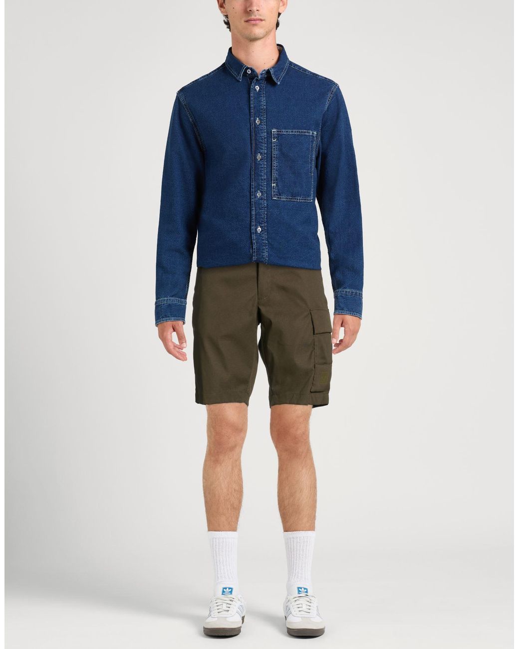 C P Company Green Shorts & Bermuda Shorts Polyester for men