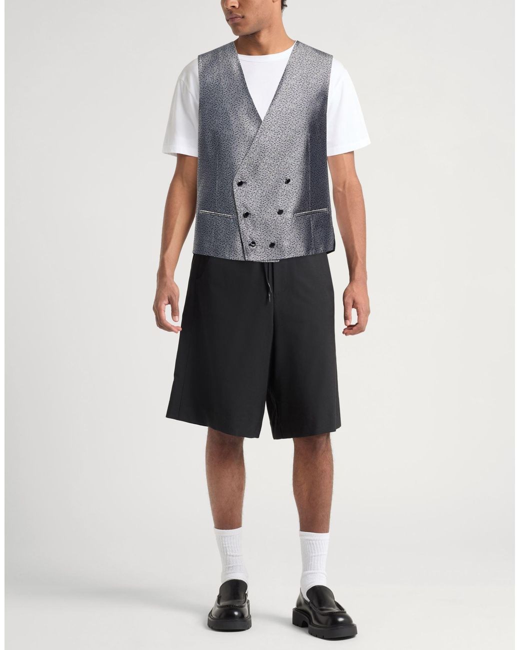 Corneliani Gray Tailored Vest Silk for men