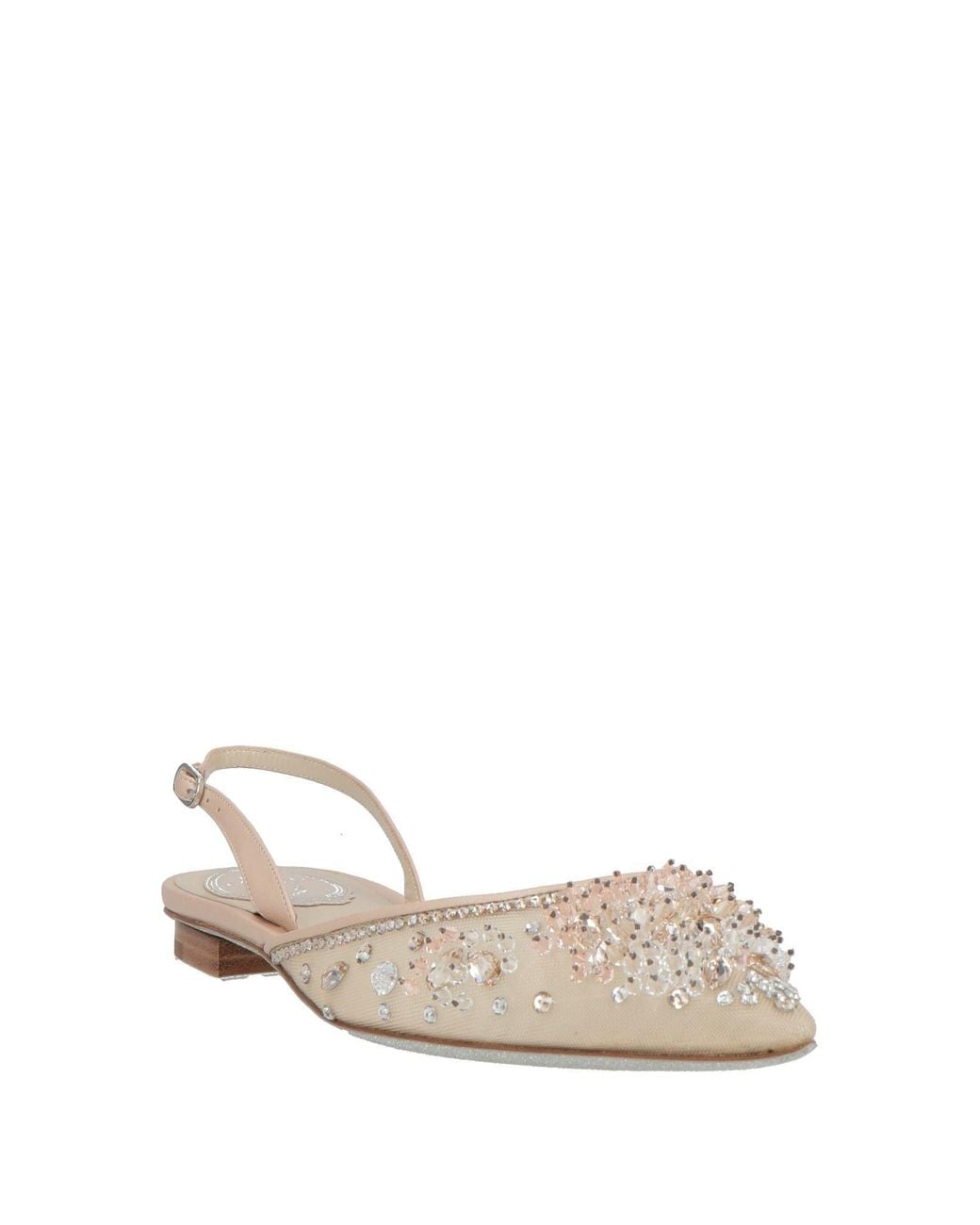 Rene Caovilla Natural Ballet Flats