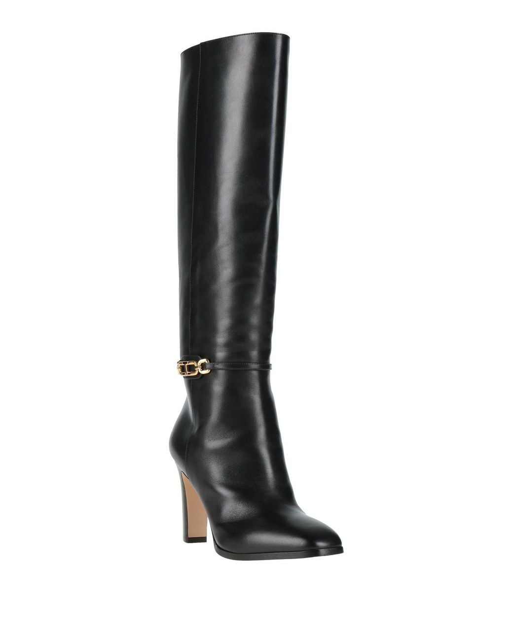 Tom Ford Black Boot Calfskin, Brass