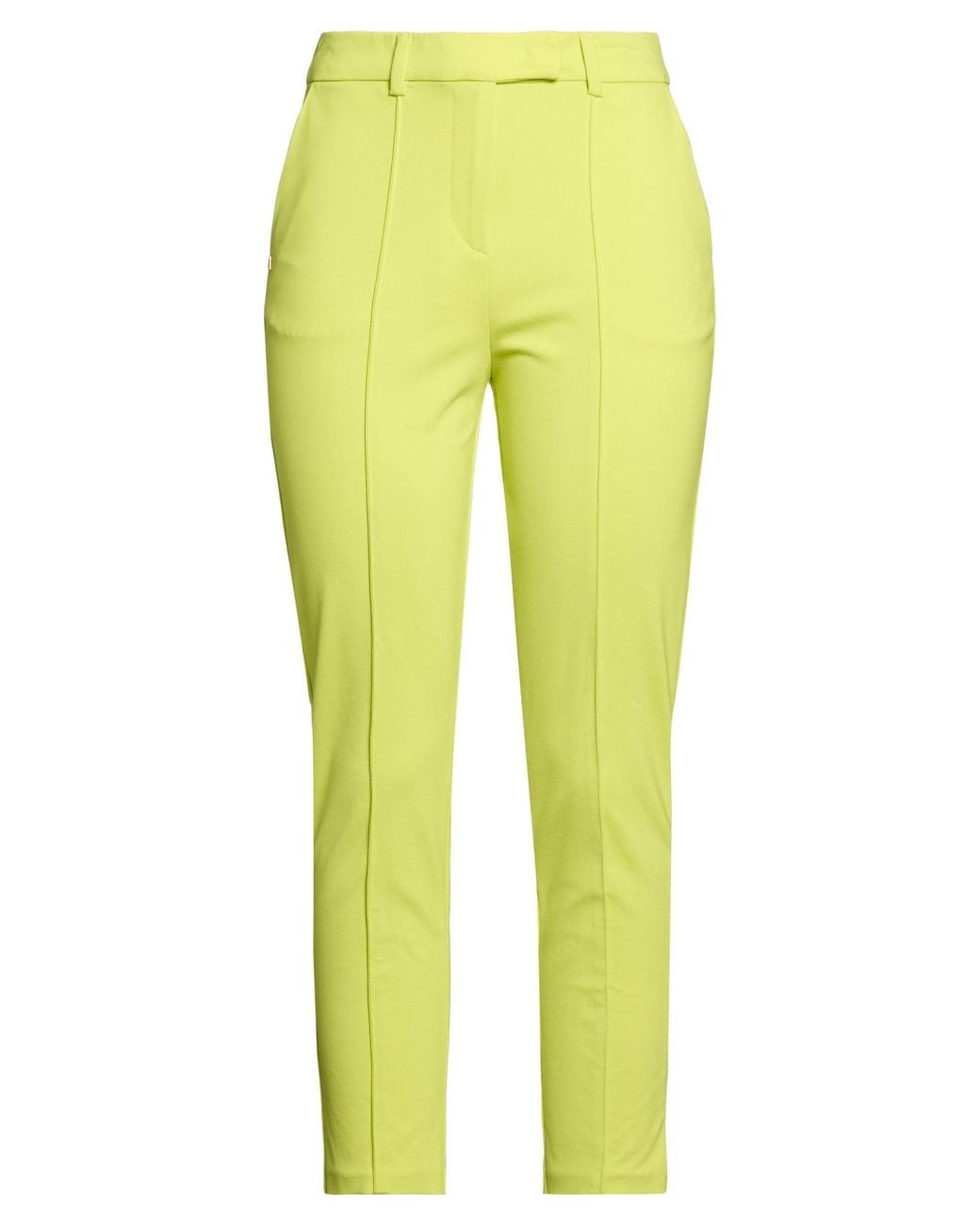 Manila Grace Yellow Lime Pants Viscose, Polyamide, Elastane
