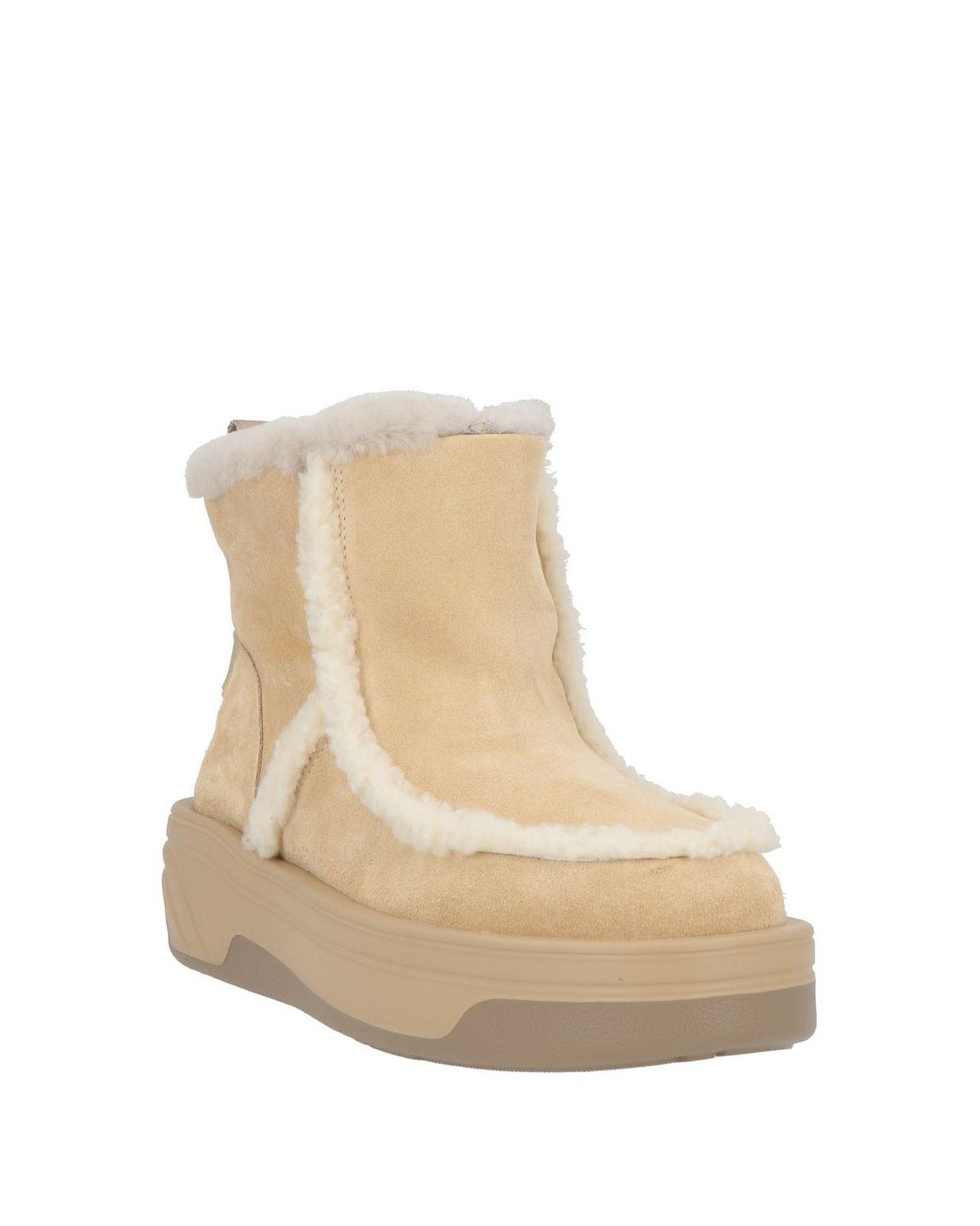 Bogner Natural Sand Ankle Boots Leather