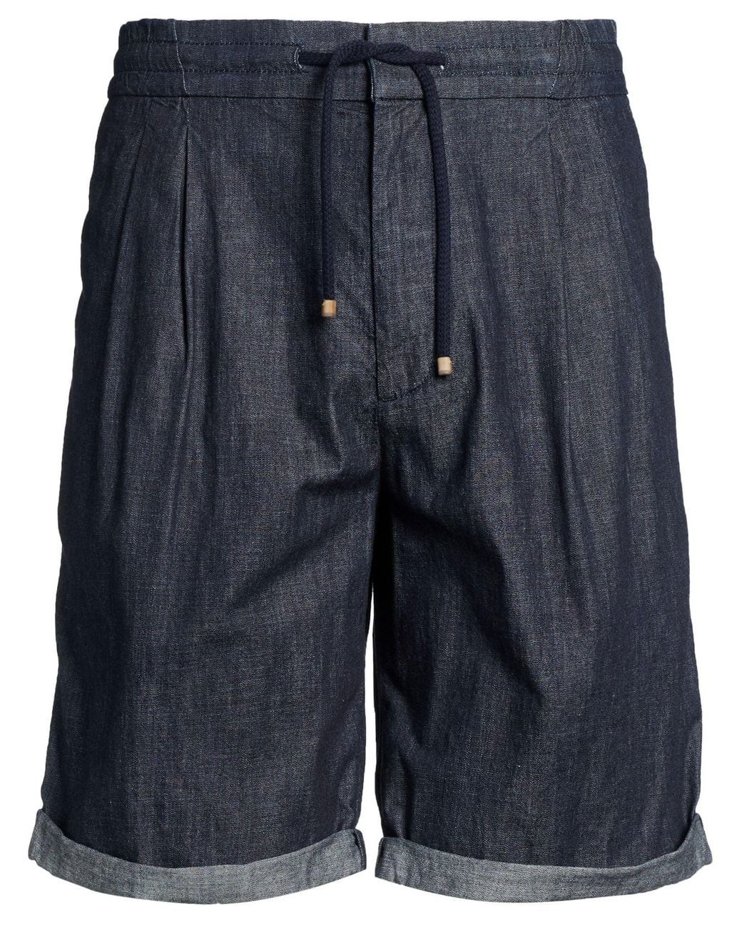 Brunello Cucinelli Blue Denim Shorts Cotton for men