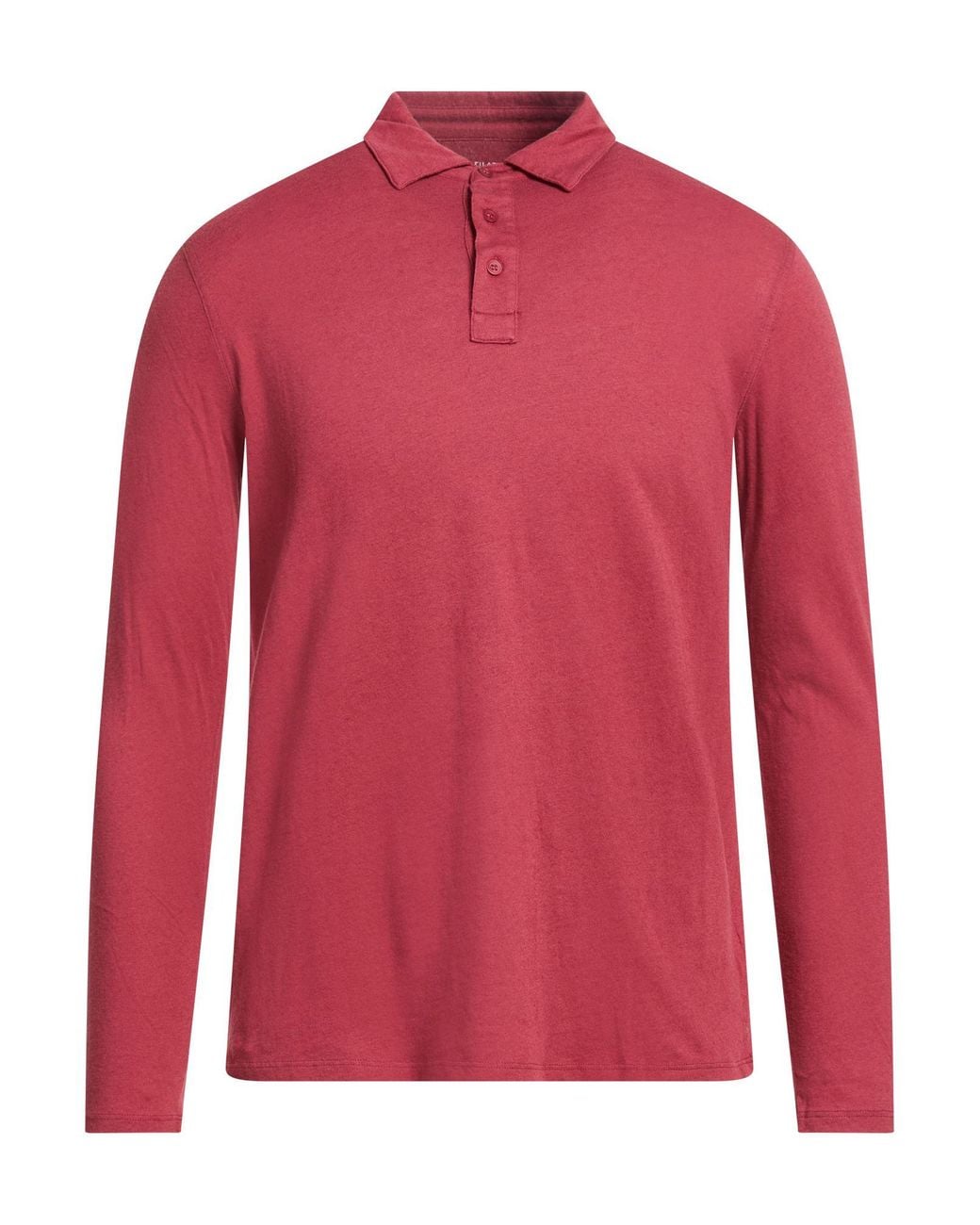 Majestic Filatures Red Polo Shirt Cotton, Cashmere for men