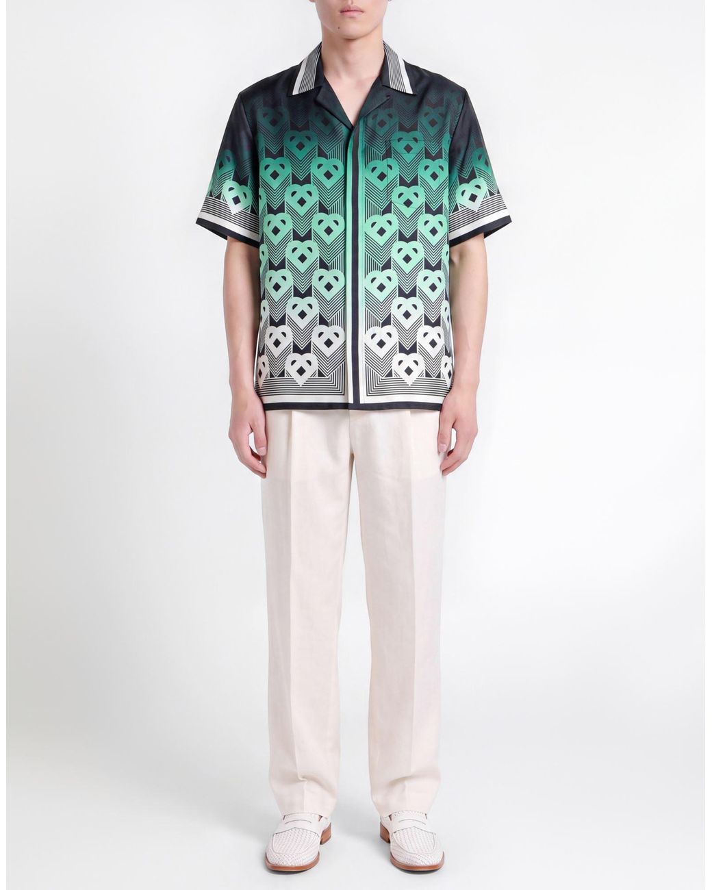 Casablanca Green Shirt Silk for men