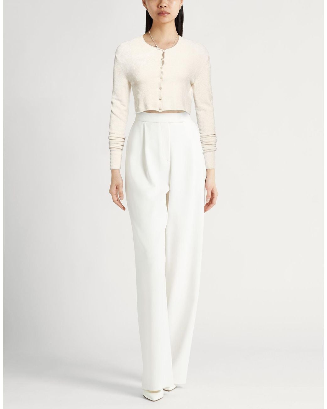 Alysi White Cardigan Viscose, Polyamide