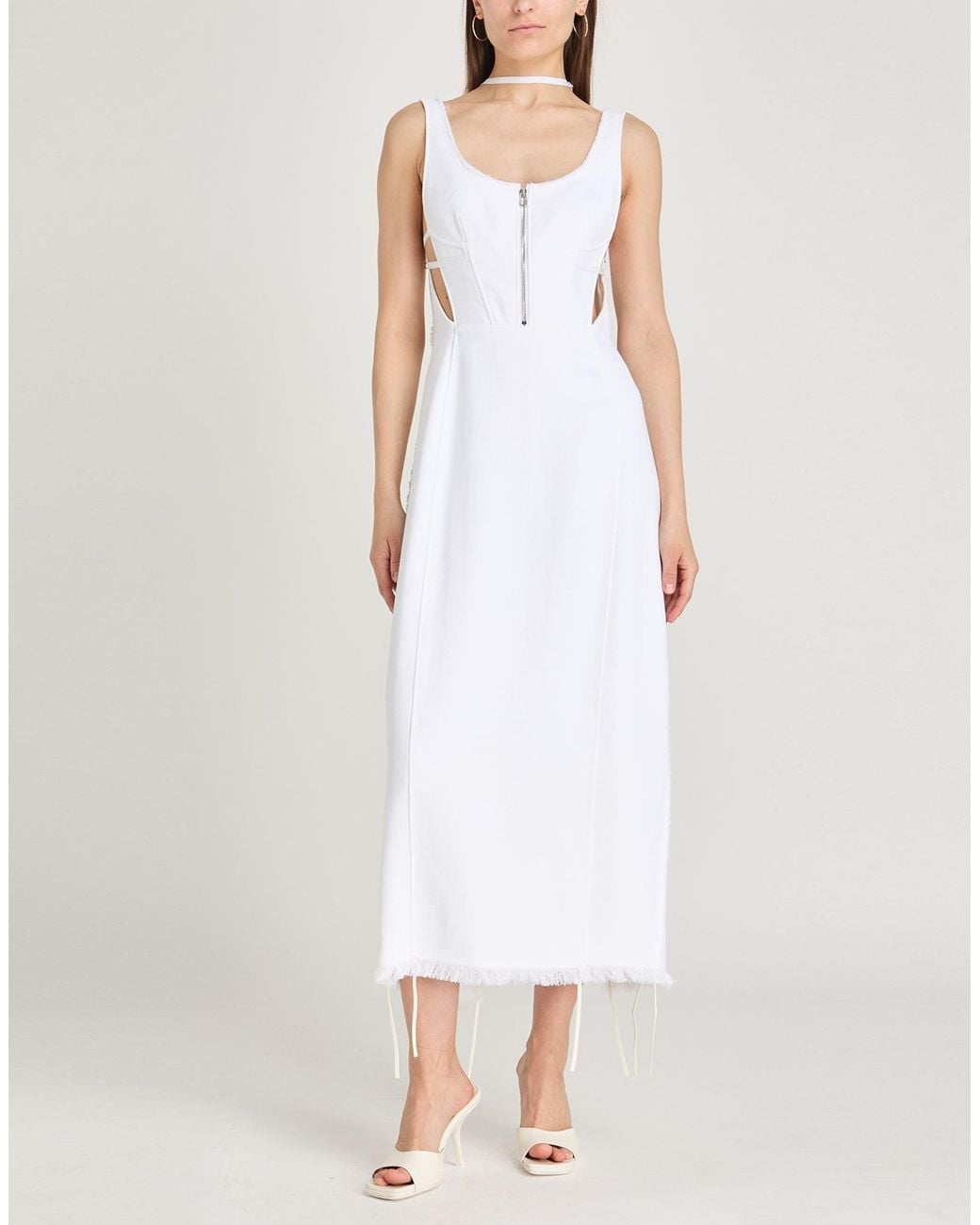 Robe Midi Jacquemus en coloris White
