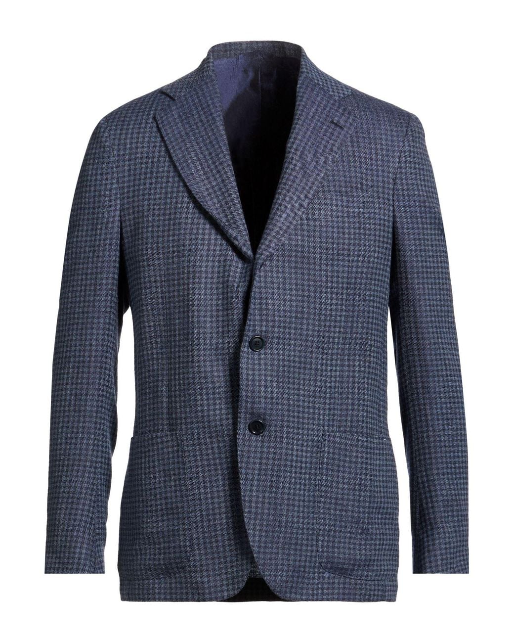 De Petrillo Blue Blazer Virgin Wool for men