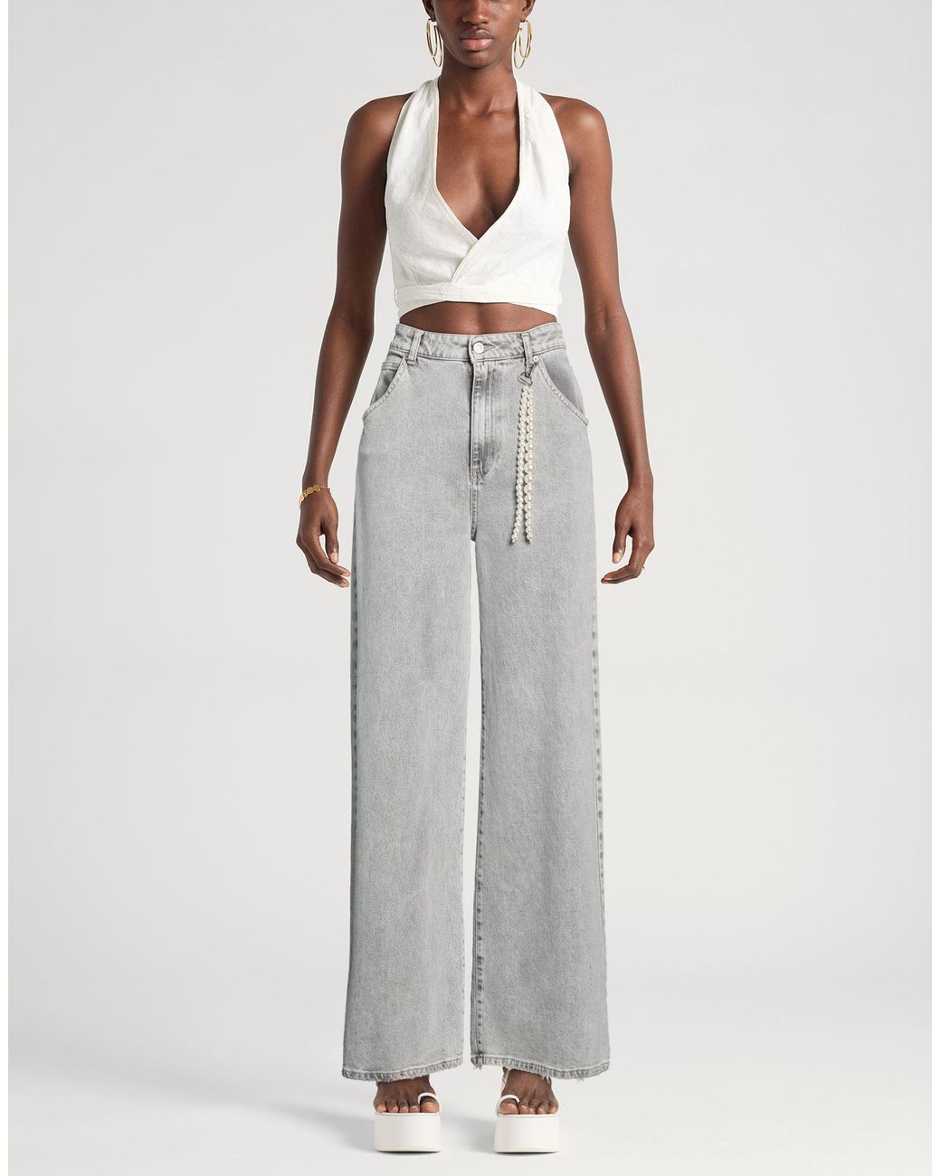 ViCOLO Gray Jeans Cotton, Elastane